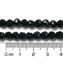 不透明ガラスビーズスタンド  ファセット（32ファセット）  ラウンド  ダークスレートブルー  6mm  穴：1mm  約98個/連  20.47''（52センチメートル）&nbsp;EGLA-A035-P6mm-D23