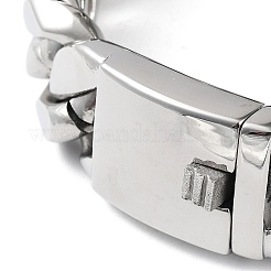 Non-Tarnish 304 Stainless Steel Cuban Link Chains Bracelets for Men & Women&nbsp;BJEW-D031-21C-P