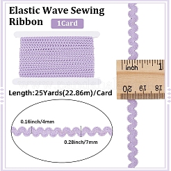 25 Yards Polyester Elastic Wavy Fringe Trim Ribbon&nbsp;SRIB-GF0001-40B