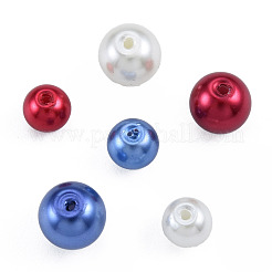 3 Colors Glass Pearl Beads&nbsp;GLAA-T024-10