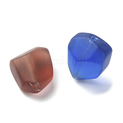 32 個 8 色透明すりガラスビーズ連売り  ナゲット  ミックスカラー  15x12x9.5mm  穴：1mm  4個/カラー&nbsp;GLAA-FS0001-60