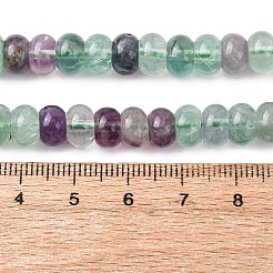 1連売りの天然カラフルな蛍石ビーズ連売り  ロンデル  8x5mm  穴：0.7mm  約70個/連  14.76~14.96インチ（37.5~38cm）&nbsp;G-OC0004-75