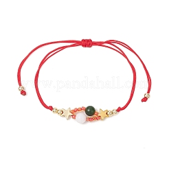 Christmas Themed Glass Seed Beads Braided Bead Bracelets for Women&nbsp;BJEW-MZ00189-02