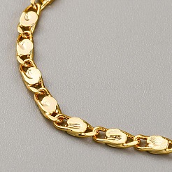Brass Oval Chain Bracelets for Women&nbsp;BJEW-WH20006-06G
