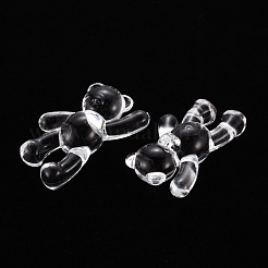 透明なアクリルビーズ  クマ  透明  37x28x13mm  穴：2.5mm&nbsp;X-MACR-S373-01B-205