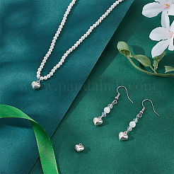 スターリングシルバーチャーム4個925個  ハート  銀  10x8x5mm  穴：1.6mm&nbsp;STER-NB0001-15