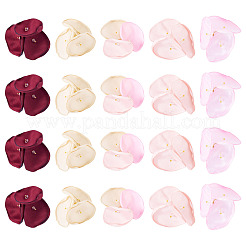 20Pcs 5 Style Silk Artificial Rose Flower Pendants&nbsp;PALLOY-TA00198