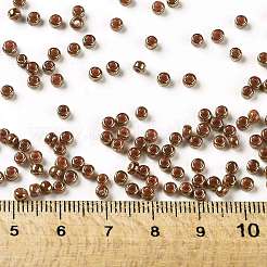 TOHOラウンドシードビーズ  日本製シードビーズ  （1707)つの金色の大理石のオレンジ  8/0  3mm  穴：1mm  約222PCS /ボトル  10 G /ボトル&nbsp;SEED-JPTR08-1707