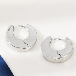 真鍮製フープピアス  プラチナ  17.5x4.5x16.5mm&nbsp;EJEW-Q016-09P