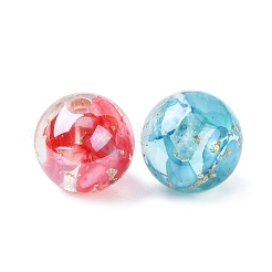 Transparent Resin & Natural Shell Beads&nbsp;RESI-B039-09