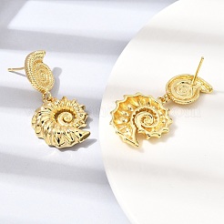 Brass Dangle Stud Earrings&nbsp;EJEW-D355-04G