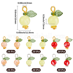 120Pcs 6 Styles Acrylic Pendants&nbsp;PALLOY-BM00011