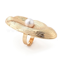 Oval Alloy Adjustable Rings for Women&nbsp;RJEW-B108-05KCG