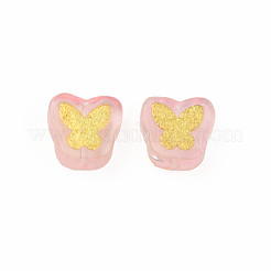 Transparent Spray Painted Handmade Lampwork Beads&nbsp;LAMP-Q032-03A