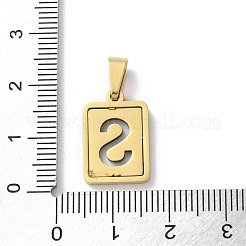 304 Stainless Steel Alphabet Pendants&nbsp;STAS-S152-01G-S