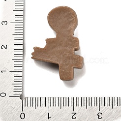 ハロウィーン 不透明樹脂 デコデン カボション  スカル  キャメル  30x20.5x7.5mm&nbsp;RESI-S393-01E