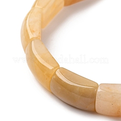 Natural Topaz Jade Bead Stretch Bracelets for Women Men&nbsp;BJEW-C097-02A-12