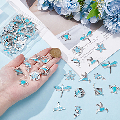 60Pcs 10 Styles Tibetan Style Zinc Alloy Pendants&nbsp;FIND-DR0002-27