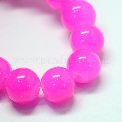 Baking Paint Imitation Jade Glass Round Bead Strands&nbsp;DGLA-Q021-10mm-28
