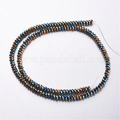Faceted Non-magnetic Synthetic Hematite Bead Strands&nbsp;G-F337-35