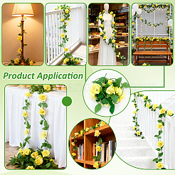 Artificial Rose Rattan&nbsp;DJEW-WR0001-21A-05