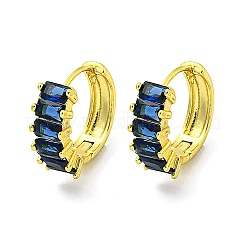 Brass Micro Pave Cubic Zirconia Hoop Earring&nbsp;EJEW-C088-29G