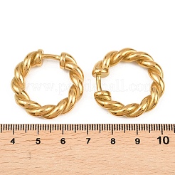 304ステンレスペンダント  ツイストロープリングチャーム  イオンプレーティング（ip）  18KGP本金メッキ  29.5x30x6mm  穴：21.5x20mm&nbsp;LS-STAS-P437-07G