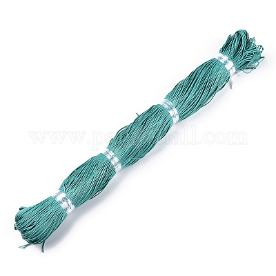ワックスコットンコード  ダークシアン  1mm  約360ヤード/バンドル（330m /バンドル）&nbsp;YC-S007-1mm-257-1