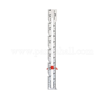 アルミ製デッケル定規キット  長方形  銀  152x17mm&nbsp;PW-WG411AE-01-1