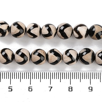 Natural Tibetan Wave Pattern dZi Agate Beads Strands&nbsp;G-B084-A02-02-1