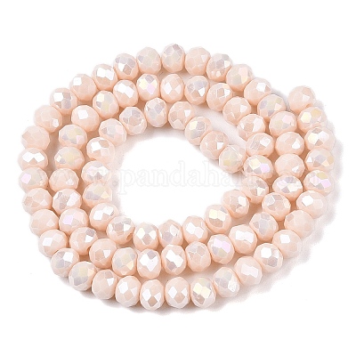 Electroplate Glass Beads Strands&nbsp;EGLA-A044-P6mm-B05-1