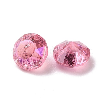 Crackle Moonlight Style Glass Rhinestone Cabochons&nbsp;X-RGLA-J014-C-IO-1