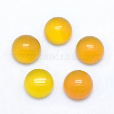 天然石瑪瑙カボション  フラットラウンド  染め＆加熱  8x3~4mm&nbsp;G-E492-H-08-1