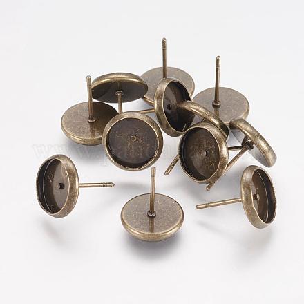 Brass Stud Earring Settings KK-I001-AB-NF-1