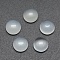 Natural White Agate Cabochons, Flat Round, 8x3~4mm