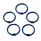 Spray Painted Iron Split Key Rings, Ring, Blue, 30x4mm