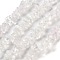 Transparent Crackle Glass Beads Strands, Chips, Clear, 3~7x8.5~12.5mm, Hole: 1.4mm, about 32.48''(82.5cm)