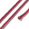 14M Two Tone Polyester Braided Cord, Round, Red, 2.5mm, about 15.31 Yards(14m)/Roll