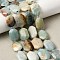 Natural Amazonite Beads Strands, Faceted Rectangle, 20~23x14~16x4~9mm, Hole: 1mm, about 15~16pcs/strand, 15.1 inch(38.5cm)