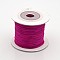 Nylon Braided Cord, Chinese Knotting Cord for Beading Jewelry Making Macrame Craft, Fuchsia, 0.4mm, about 109.36 yards(100m)/roll