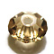 Imitation Austrian Crystal Beads, Grade AAA, K9 Glass, Faceted, Flat Round, Gold, 8x4mm, Hole: 0.9~1mm