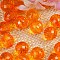 Transparent Acrylic Beads, Round, Orange, 8mm, about 2160pcs/500g.