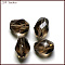K9 Glass, Imitation Austrian Crystal Beads, Grade AAA, Faceted, Bicone, Gray, 6x8mm, Hole: 0.7~0.9mm