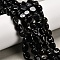 Natural Black Agate(Dyed & Heated) Beads Strands, Nuggets, Tumbled Stone, 7.5~14.5x7.5~12x5.5~8.5mm, Hole: 0.8mm, about 37~39pcs/strand, 15.75''(40cm)