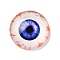 Halloween Translucent Resin Decoden Cabochons, Evil Eye, Mauve, 18x5mm