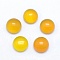 Natural Agate Cabochons, Flat Round, Dyed & Heated, 8x3~4mm