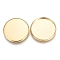 304 Stainless Steel Plain Edge Bezel Cups, Cabochon Settings, Flat Round, Golden, Tray: 20mm, 21.5x1.8mm