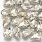 Sew on Rhinestone, Multi-strand Links, Glass Rhinestone, with Brass Prong Settings, Garments Accessories, Faceted, teardrop, Platinum, Dark Khaki, 8x5.5x4mm, Hole: 0.8~1mm