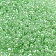 セイロンガラスシードビーズ  ピーナッツ  淡緑色  4~4.5x2~2.5x2~2.5mm  穴：0.8~0.9mm  約10000個/ポンド&nbsp;SEED-K009-02B-27-3