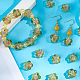 40個の手作りランプワークビーズ  バンピー  花  ゴールデンロッド  13.5~14x14.5~15x7~8mm  穴：1.4mm&nbsp;LAMP-PA0001-11B-7